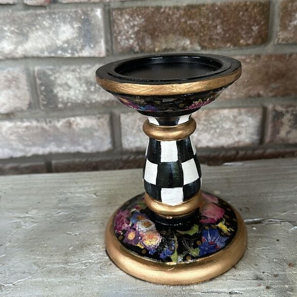 - Pair of Hand-painted Candle holders - Picture 4 of 5